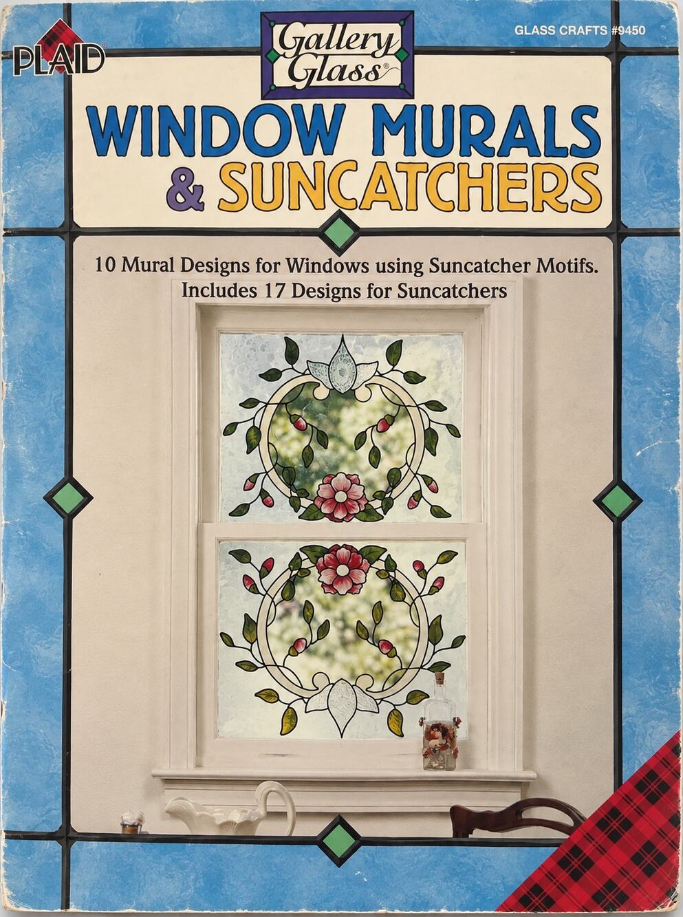 Vintage Plaid Gallery Glass 10 Window Murals & 17 Sun-catchers Stained Glass